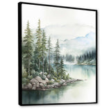 Minimalism Lake Tranquility III - Landscapes Canvas Wall Art