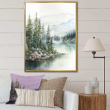 Minimalism Lake Tranquility III - Landscapes Canvas Wall Art