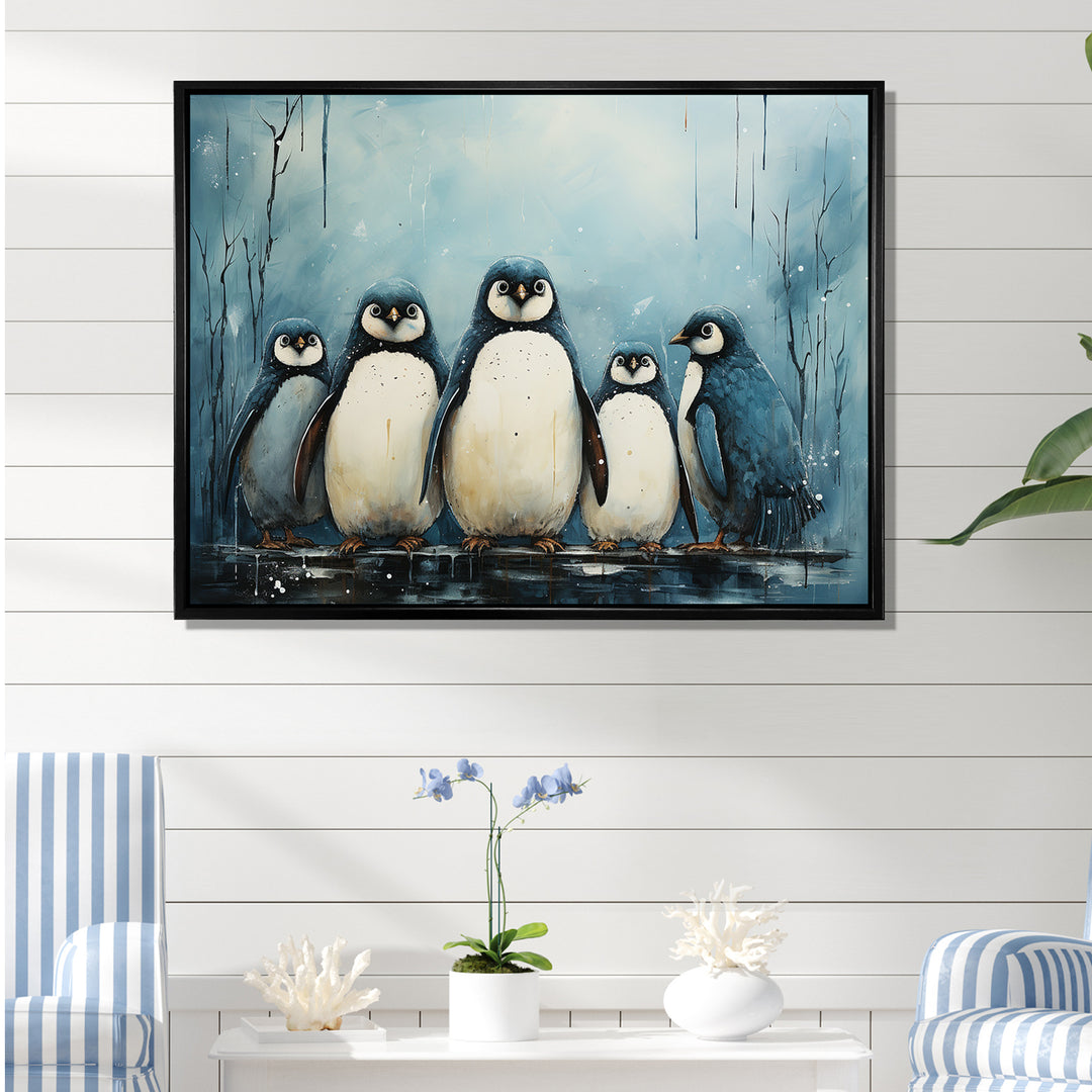 Minimalism Penguins Parade - Penguin Wall Decor