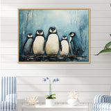 Minimalism Penguins Parade - Penguin Wall Decor