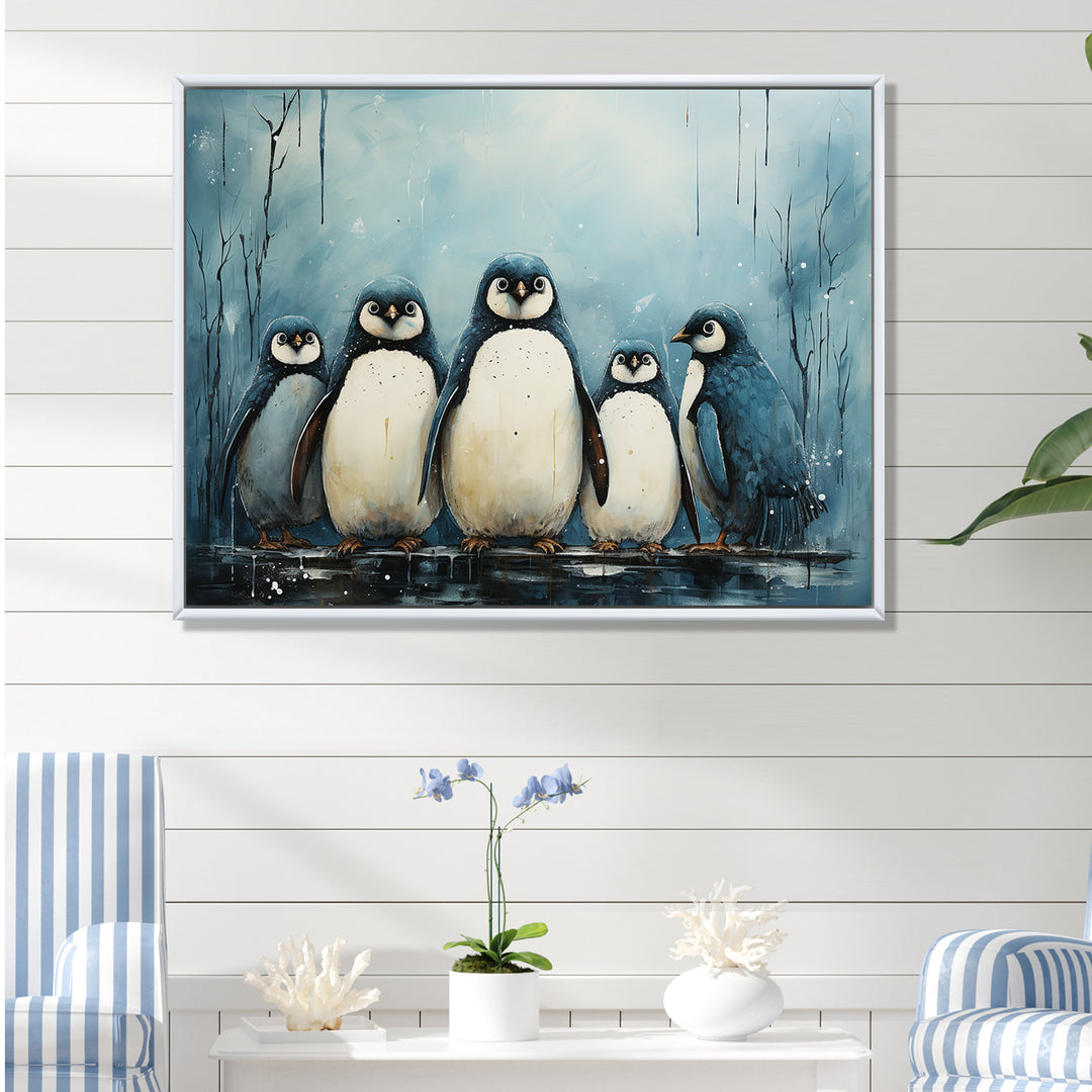 Minimalism Penguins Parade - Penguin Wall Decor