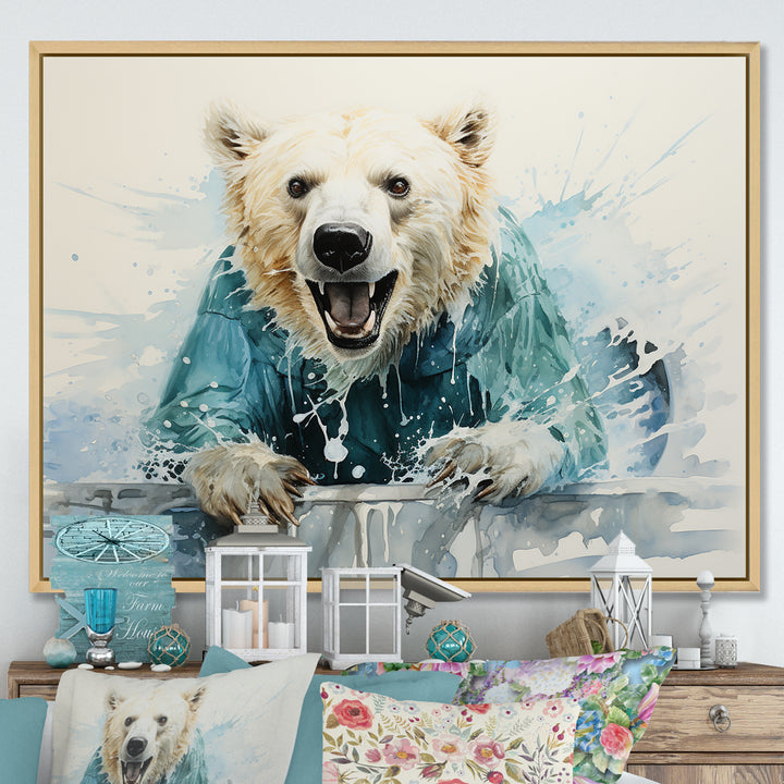 Polar Bears Snowy Portrait - Bear Wall Art Prints