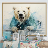 Polar Bears Snowy Portrait - Bear Wall Art Prints