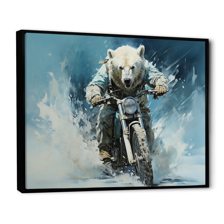 Polar Bears Snowy Ride - Bear Wall Art Prints