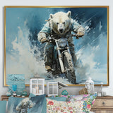 Polar Bears Snowy Ride - Bear Wall Art Prints