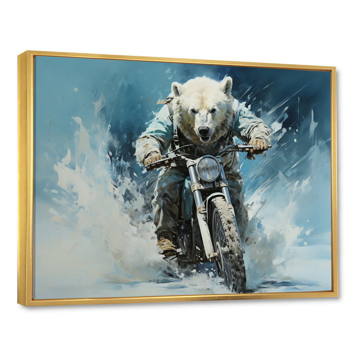 Polar Bears Snowy Ride - Bear Wall Art Prints