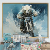 Polar Bears Snowy Ride - Bear Wall Art Prints