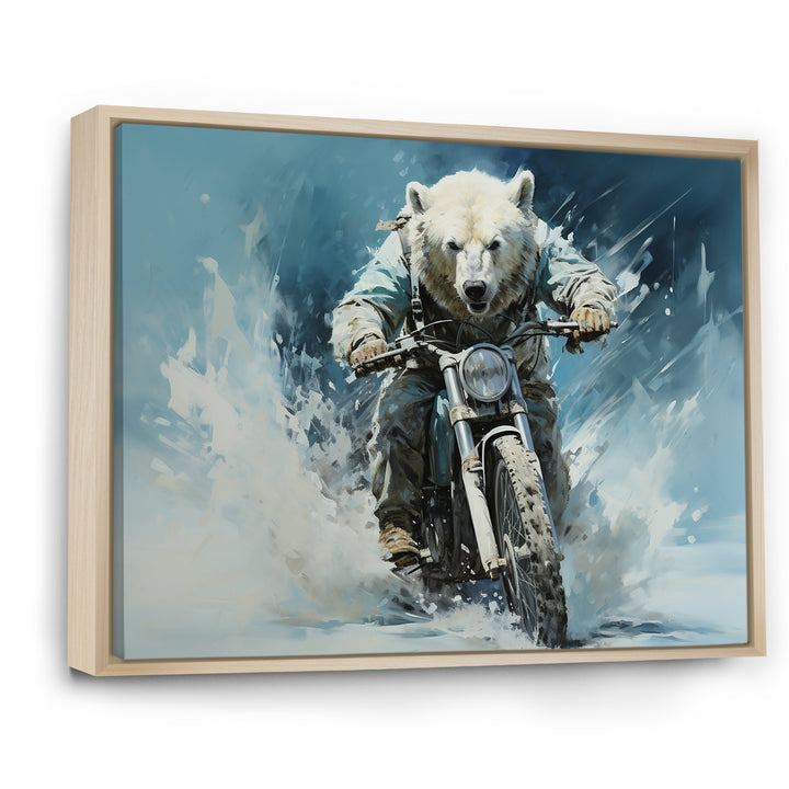 Polar Bears Snowy Ride - Bear Wall Art Prints