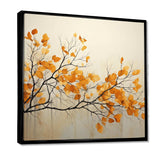 Amber Autumn Leaves - Floral Canvas Wall Art