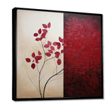 Bordeaux Bold Leaf I - Floral Canvas Wall Art