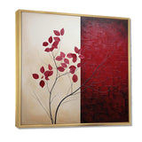 Bordeaux Bold Leaf I - Floral Canvas Wall Art