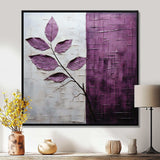 Purple Leaves Plum Precision - Floral Canvas Wall Art