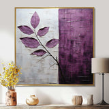 Purple Leaves Plum Precision - Floral Canvas Wall Art