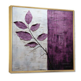 Purple Leaves Plum Precision - Floral Canvas Wall Art