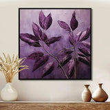 Purple Leaves Plum Precision II - Floral Canvas Wall Art