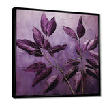 Purple Leaves Plum Precision II - Floral Canvas Wall Art