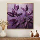 Purple Leaves Plum Precision II - Floral Canvas Wall Art