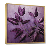 Purple Leaves Plum Precision II - Floral Canvas Wall Art