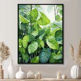 Urban Leaves Forest Greenery - Floral Canvas Wall Art