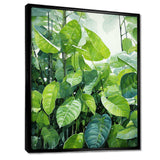 Urban Leaves Forest Greenery - Floral Canvas Wall Art