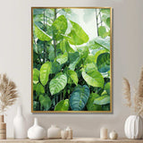 Urban Leaves Forest Greenery - Floral Canvas Wall Art