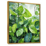 Urban Leaves Forest Greenery - Floral Canvas Wall Art