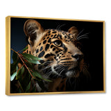 Leopard Glimpse Of Shadows - Black Leopard Wall Art