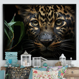 Candid Jungle Captivation Leopard - Leopard Framed Canvas Art