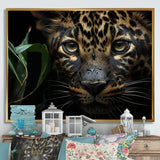 Candid Jungle Captivation Leopard - Leopard Framed Canvas Art