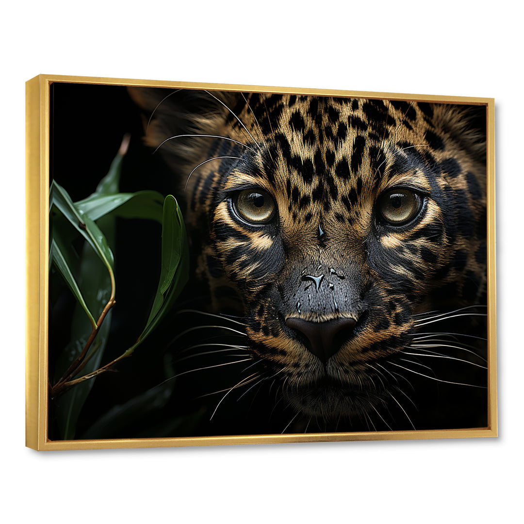 Candid Jungle Captivation Leopard - Leopard Framed Canvas Art