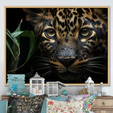 Candid Jungle Captivation Leopard - Leopard Framed Canvas Art