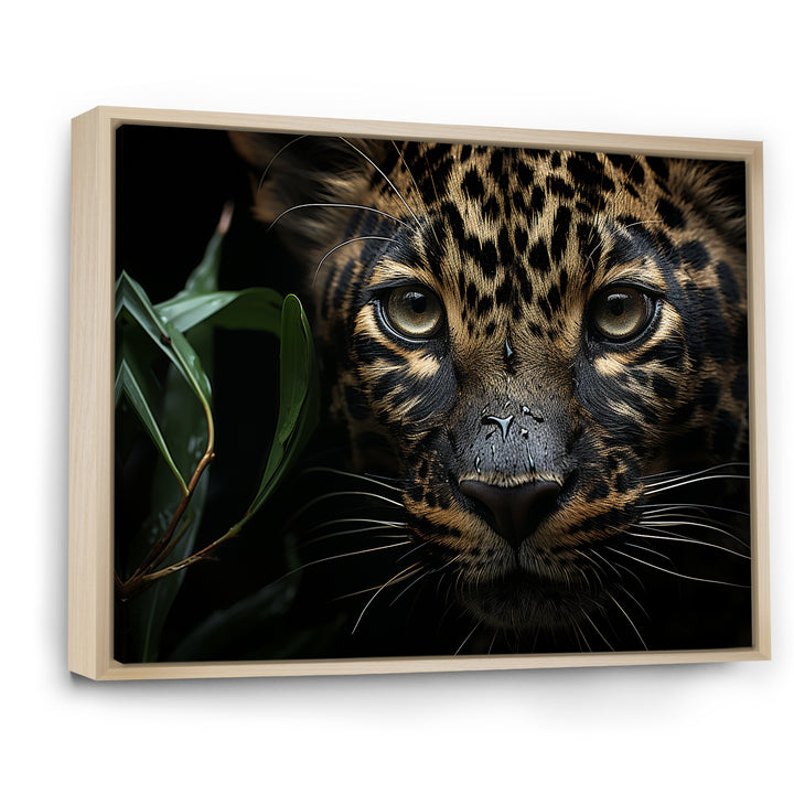 Candid Jungle Captivation Leopard - Leopard Framed Canvas Art