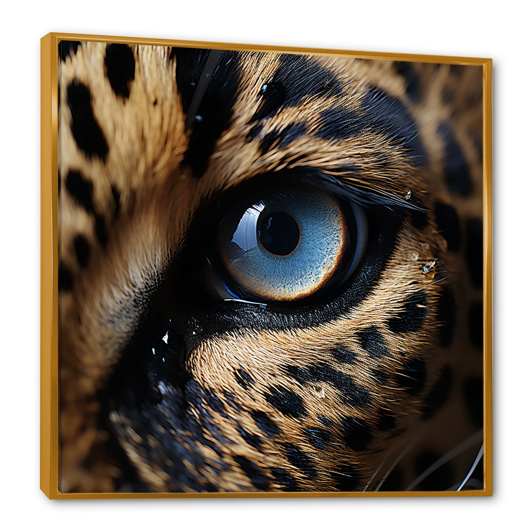 Blue Eyes Of The Jungle - Leopard Canvas Wall Art