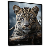 Monochrome Majesty Leopard In The Wild - Beige Leopard Wall Art