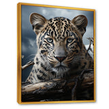 Monochrome Majesty Leopard In The Wild - Beige Leopard Wall Art