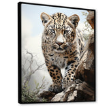 Majesty Leopard Gaze Of The Wild - Beige Leopard Wall Art