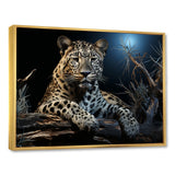 Moonlit Leopard Camouflage - Leopard Large Canvas Wall Art