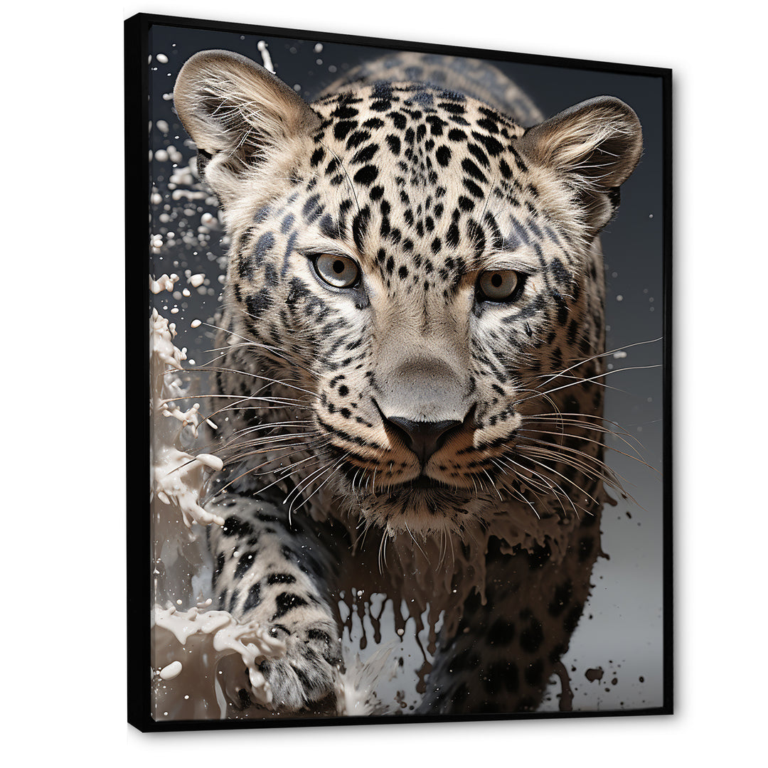 Leopard Mysterious Hunter - Leopard Living Room Wall Art