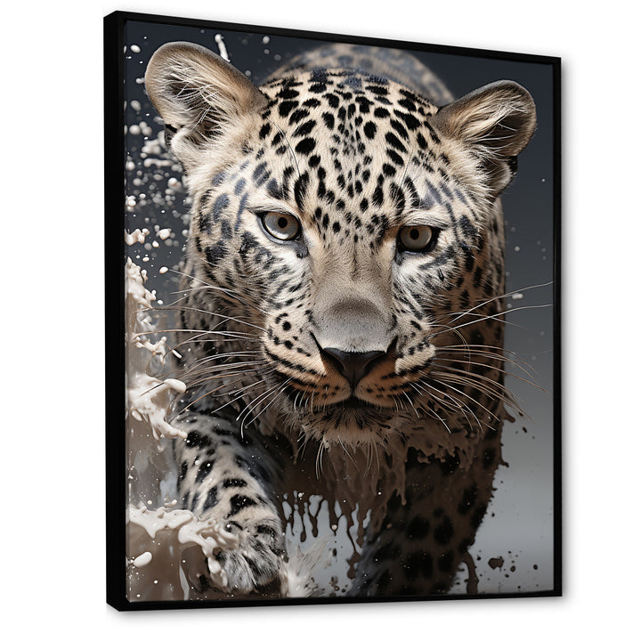 Leopard Mysterious Hunter - Leopard Living Room Wall Art