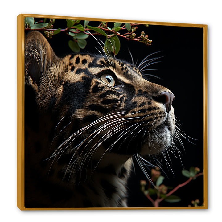 Leopard Nighttime Observer - Leopard Canvas Wall Art