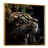 Leopard Nighttime Observer - Leopard Canvas Wall Art