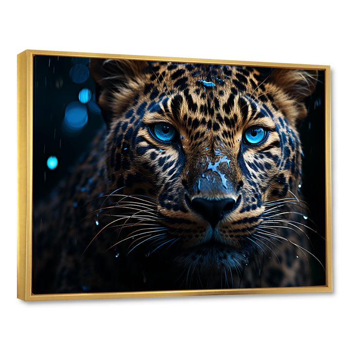 Leopard Nocturnal Sovereign Nighttime Blues - Leopard Wall Decor