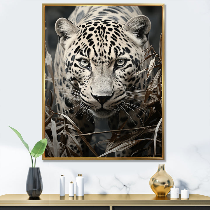 Graceful Leopard Predators In The Wild - Gray Leopard Wall Art