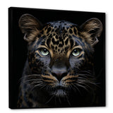 Stealthy Nocturne Leopard - Leopard Large Canvas Wall Art