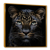 Stealthy Nocturne Leopard - Leopard Large Canvas Wall Art