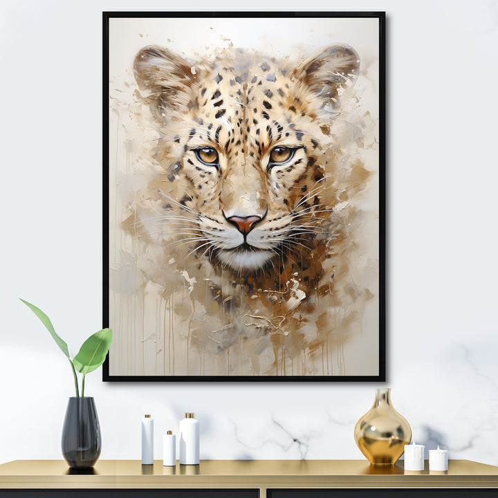 Cheetah S Stare Dominance - Leopard Canvas Wall Art