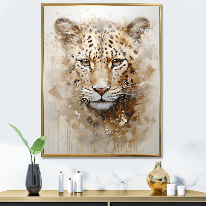 Cheetah S Stare Dominance - Leopard Canvas Wall Art