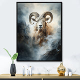 Lightning Ram Minimalism - Gray Sheep Wall Art