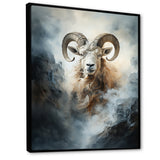 Lightning Ram Minimalism - Gray Sheep Wall Art