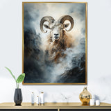 Lightning Ram Minimalism - Gray Sheep Wall Art